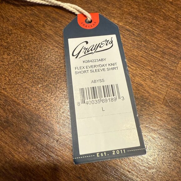 Grayers Flex Everyday Knit Short Sleeve Shirt - Abyss - Picture 4 of 4